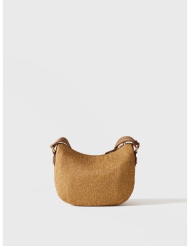Luna Bag Mini borsa a tracolla in tessuto Op Borbonese B-Club – Curry - foto 4
