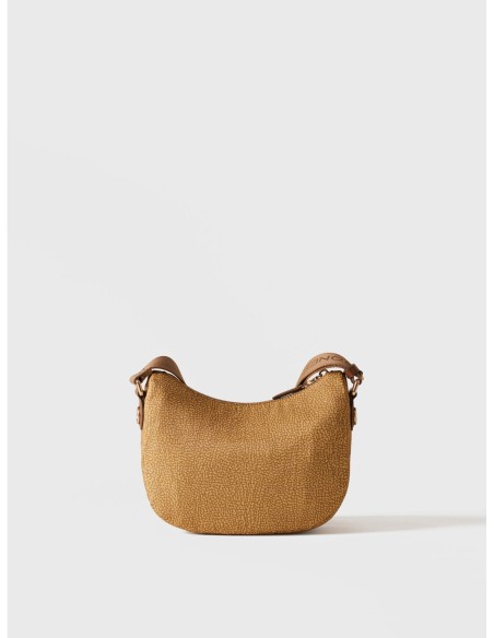 Luna Bag Mini borsa a tracolla in tessuto Op Borbonese B-Club – Curry - foto 4