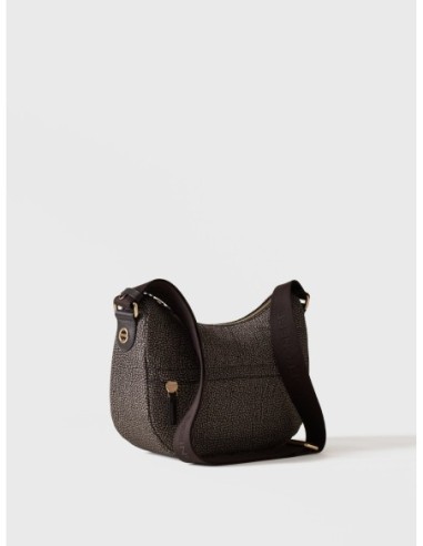Luna Bag Small borsa a tracolla in tessuto Op Borbonese B-Club – Catrame - foto 3
