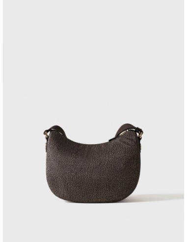 Luna Bag Small borsa a tracolla in tessuto Op Borbonese B-Club – Catrame - foto 4