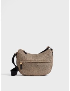 Luna Bag Small borsa a tracolla in tessuto Op Borbonese B-Club – Op naturale/nero - foto 1