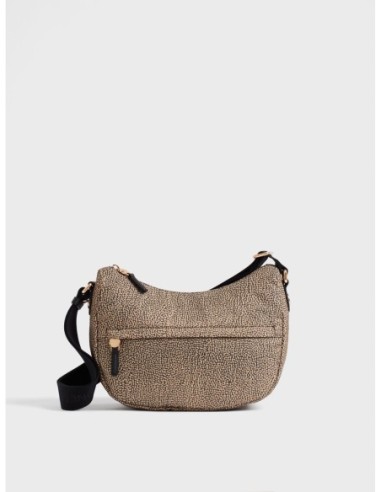 Luna Bag Small borsa a tracolla in tessuto Op Borbonese B-Club – Op naturale/nero - foto 1