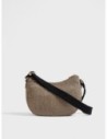 Luna Bag Small borsa a tracolla in tessuto Op Borbonese B-Club – Op naturale/nero
