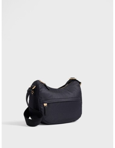 Luna Bag Small borsa a tracolla in tessuto Op Borbonese B-Club – Dark black - foto 2