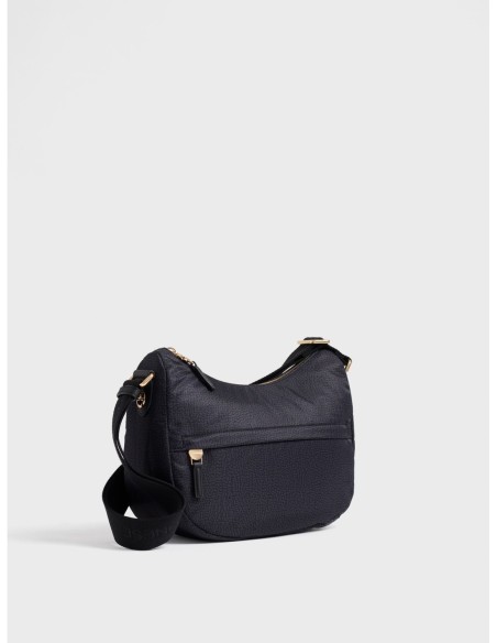 Luna Bag Small borsa a tracolla in tessuto Op Borbonese B-Club – Dark black - foto 2