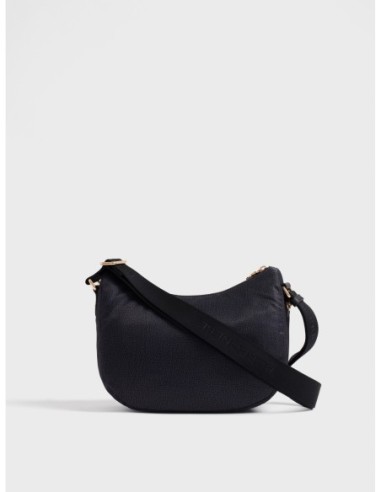 Luna Bag Small borsa a tracolla in tessuto Op Borbonese B-Club – Dark black - foto 3