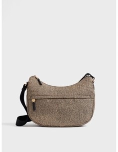 Luna Bag Middle borsa a tracolla in tessuto Op Borbonese B-Club – Op naturale/nero - foto 1