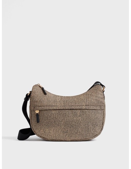 Luna Bag Middle borsa a tracolla in tessuto Op Borbonese B-Club – Op naturale/nero - foto 1