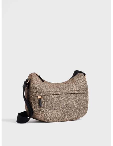 Luna Bag Middle borsa a tracolla in tessuto Op Borbonese B-Club – Op naturale/nero - foto 2