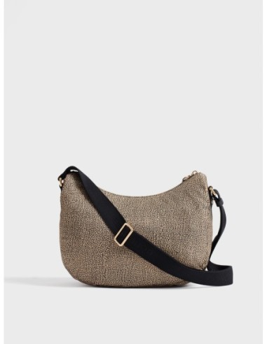 Luna Bag Middle borsa a tracolla in tessuto Op Borbonese B-Club – Op naturale/nero - foto 3