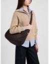 Luna Bag Medium borsa a tracolla in tessuto Op Borbonese B-Club – Cioccolato Luna Bag Medium borsa a tracolla in tessuto Op Borbonese B-Club – Cioccolato