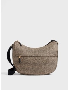 Luna Bag Medium borsa a tracolla in tessuto Op Borbonese B-Club – Op naturale/nero - foto 1