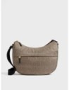 Luna Bag Medium borsa a tracolla in tessuto Op Borbonese B-Club – Op naturale/nero
