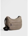 Luna Bag Medium borsa a tracolla in tessuto Op Borbonese B-Club – Op naturale/nero