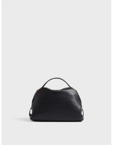 Bauletto Small in pelle stampa cervo Borbonese – Nero - foto 1