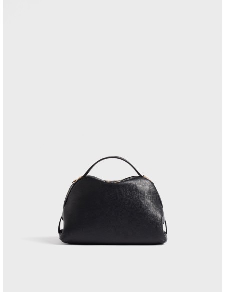Bauletto Small in pelle stampa cervo Borbonese – Nero - foto 1