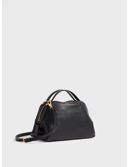 Bauletto Small in pelle stampa cervo Borbonese – Nero - foto 3