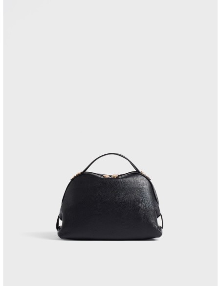 Bauletto Small in pelle stampa cervo Borbonese – Nero - foto 4