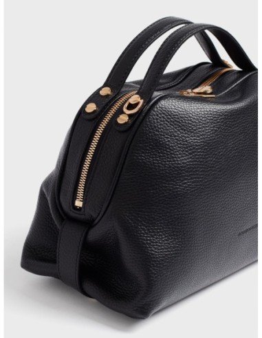 Bauletto Small in pelle stampa cervo Borbonese – Nero - foto 6