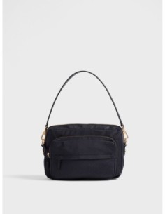 Camera Case Medium borsa a tracolla in tessuto Op Borbonese B-Club – Dark black - foto 1