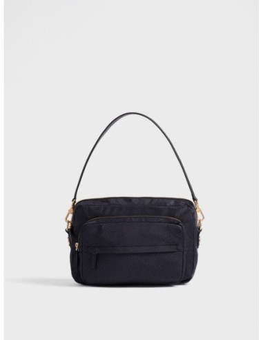 Camera Case Medium borsa a tracolla in tessuto Op Borbonese B-Club – Dark black - foto 1