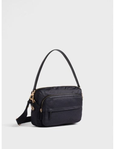 Camera Case Medium borsa a tracolla in tessuto Op Borbonese B-Club – Dark black - foto 3