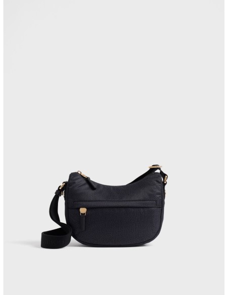 Luna Bag Mini borsa a tracolla in tessuto Op Borbonese B-Club – Dark black - foto 1