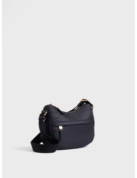 Luna Bag Mini borsa a tracolla in tessuto Op Borbonese B-Club – Dark black - foto 3