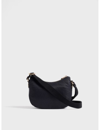 Luna Bag Mini borsa a tracolla in tessuto Op Borbonese B-Club – Dark black - foto 4