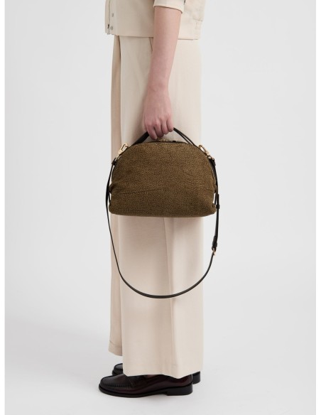Bauletto Small in camoscio Op Borbonese – Cumino/ebano - foto 2