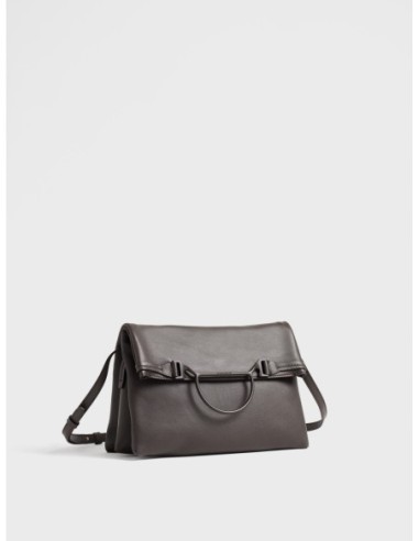 Borsa a tracolla Medium in pelle Borbonese Wave – Cacao - foto 3