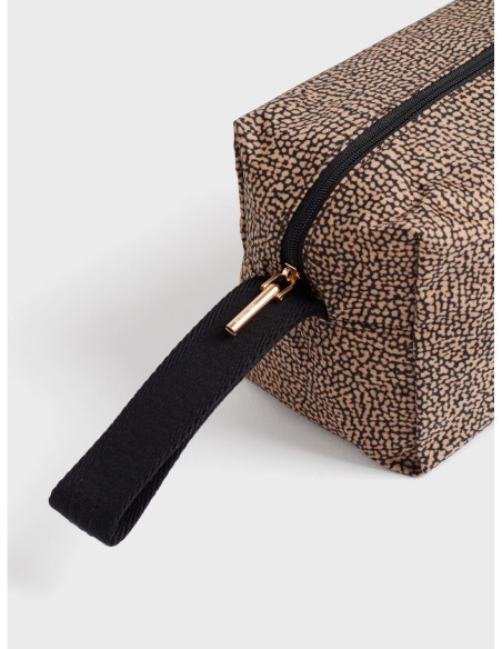 Beauty case Medium in tessuto Op Borbonese B-Club – Op naturale - foto 4