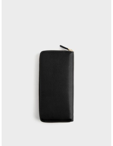 Portafoglio Large zip around slim in pelle Borbonese Classic – Nero - foto 3