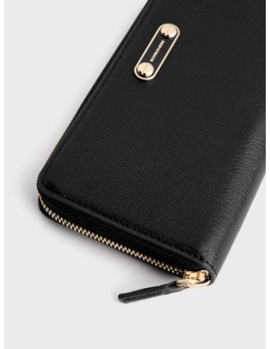 Portafoglio Large zip around slim in pelle Borbonese Classic – Nero - foto 4