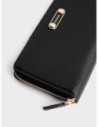Portafoglio Large zip around slim in pelle Borbonese Classic – Nero