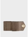 Portafoglio Small con patta e vite decorativa in pelle Borbonese Essence – Cacao