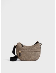 Luna Bag Mini borsa a tracolla in tessuto Op Borbonese B-Club – Op naturale/nero - foto 1