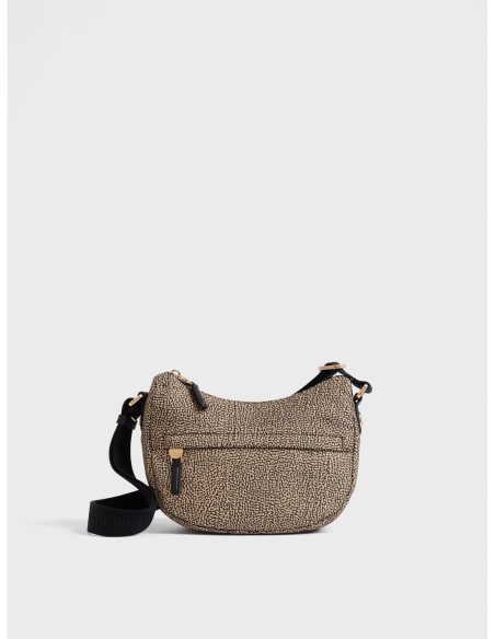 Luna Bag Mini borsa a tracolla in tessuto Op Borbonese B-Club – Op naturale/nero - foto 1