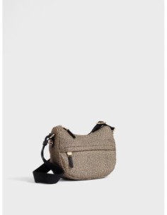 Luna Bag Mini borsa a tracolla in tessuto Op Borbonese B-Club – Op naturale/nero - foto 1 2