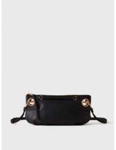 Borsa a tracolla Small in pelle effetto nabuk Borbonese London – Nero - foto 1