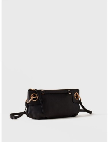 Borsa a tracolla Small in pelle effetto nabuk Borbonese London – Nero - foto 3