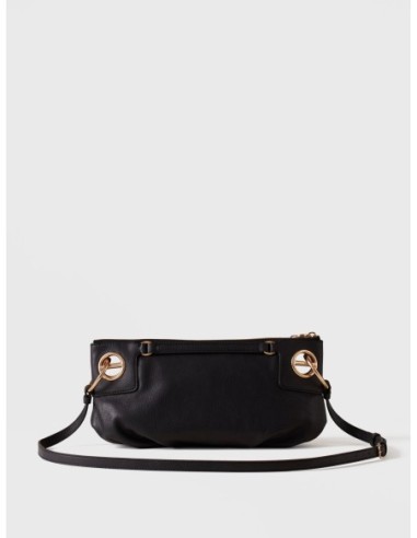 Borsa a tracolla Small in pelle effetto nabuk Borbonese London – Nero - foto 4
