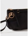 Borsa a tracolla Small in pelle effetto nabuk Borbonese London – Nero Borsa a tracolla Small in pelle effetto nabuk Borbonese London – Nero