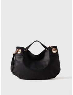 Borsa hobo Medium in pelle effetto nabuk Borbonese London – Nero - foto 1