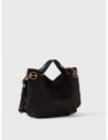 Borsa hobo Medium in pelle effetto nabuk Borbonese London – Nero