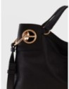 Borsa hobo Medium in pelle effetto nabuk Borbonese London – Nero