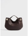 Borsa hobo Medium in pelle effetto nabuk Borbonese London – Cacao