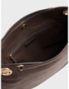 Borsa hobo Medium in pelle effetto nabuk Borbonese London – Cacao