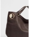 Borsa hobo Medium in pelle effetto nabuk Borbonese London – Cacao