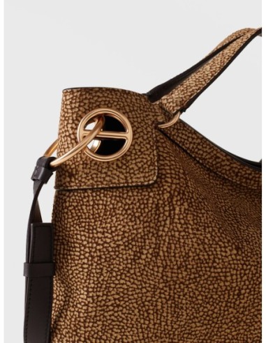 Borsa hobo Medium in camoscio Op Borbonese London – Op naturale - foto 6